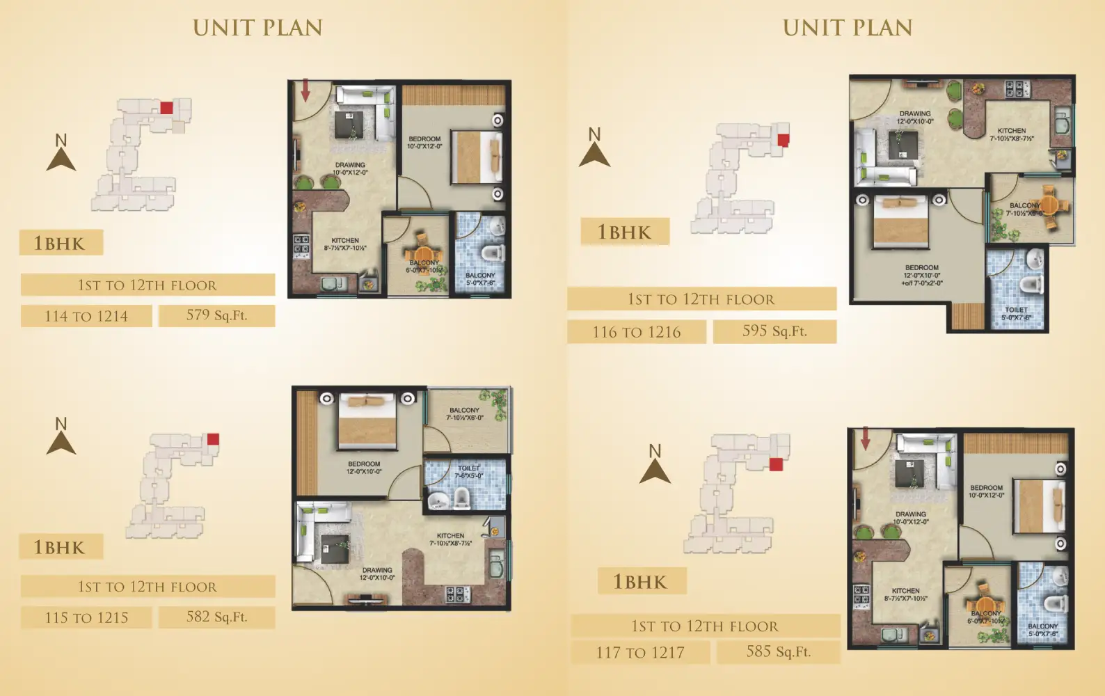 2 BHK Floor Plan 3